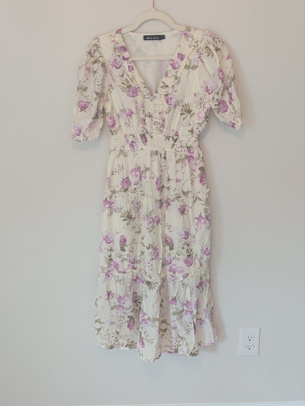Cake n Caviar Floral Tiered Ruffle Dress Size Medium
